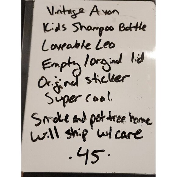 Vintage 1981 Lion Leo Avon Shampoo Bottle Figure With Pink Hat Kitsch - Picture 8 of 8